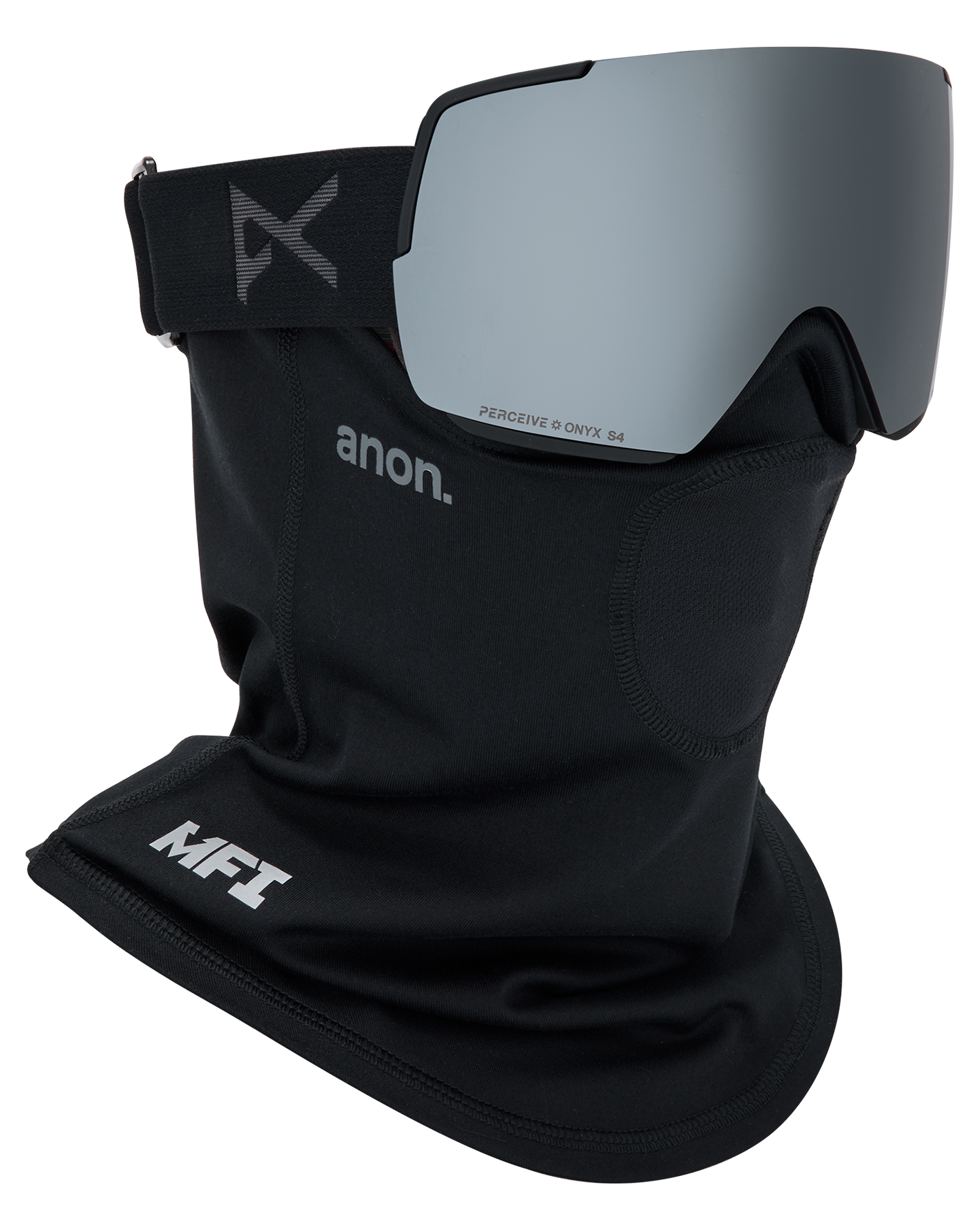 Anon M5S Snow Goggles + Bonus Lens + MFI® Face Mask - Smoke/Perceive Sunny Onyx Unisex Snow Goggles - Trojan Wake Ski Snow