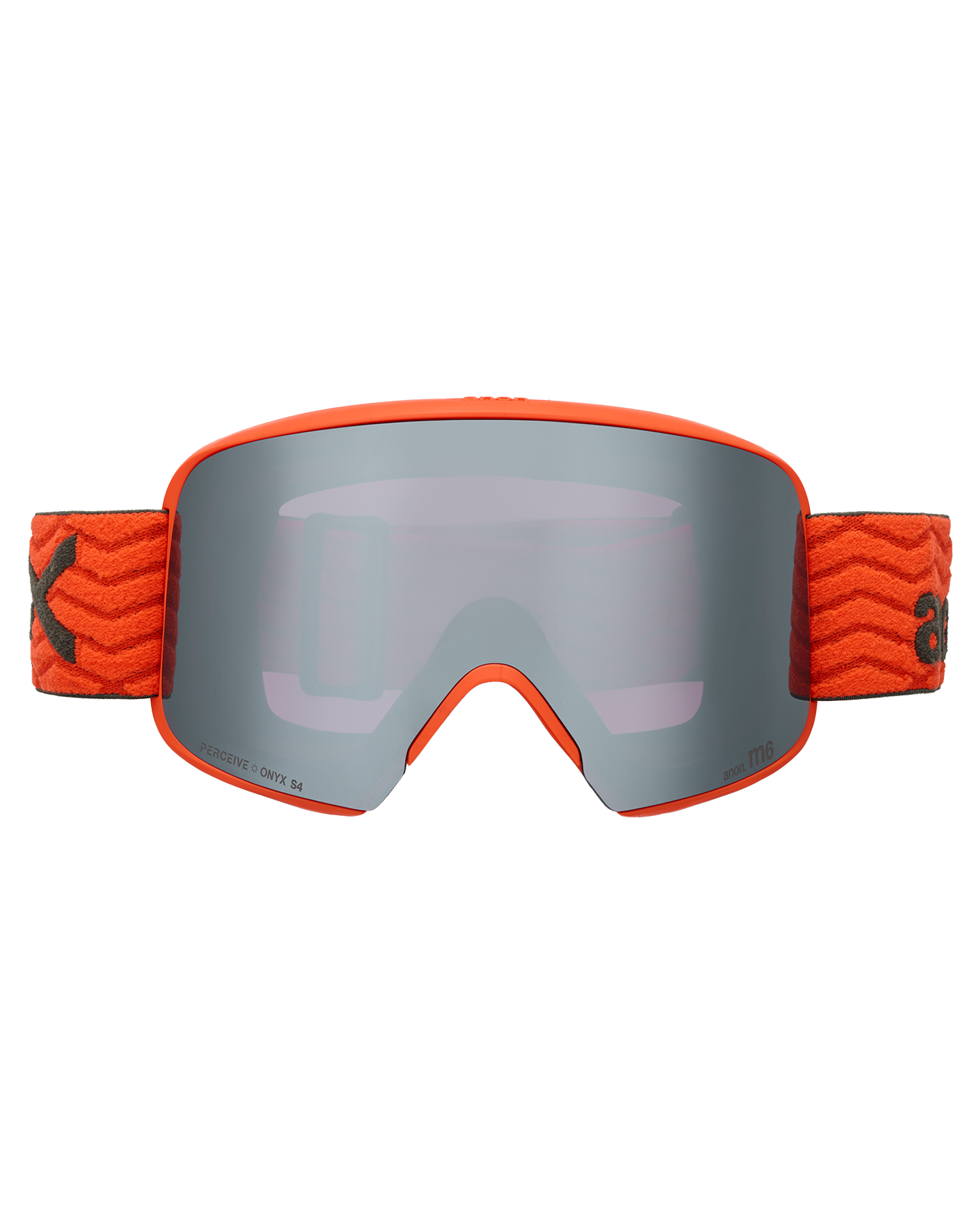 Anon M6 Low Bridge Snow Goggles + Bonus Lens + MFI® Face Mask - Fiesta Red/Perceive Sunny Onyx Unisex Snow Goggles - Trojan Wake Ski Snow