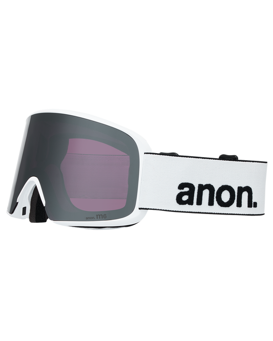 Anon M6 Low Bridge Snow Goggles + Bonus Lens + MFI® Face Mask - White/Perceive Sunny Onyx Unisex Snow Goggles - Trojan Wake Ski Snow