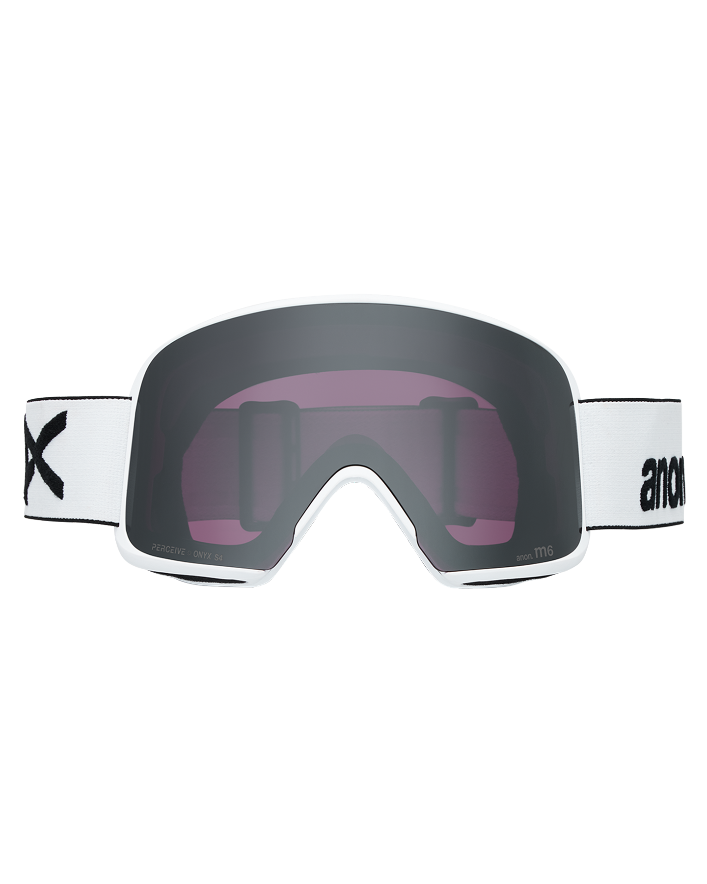 Anon M6 Low Bridge Snow Goggles + Bonus Lens + MFI® Face Mask - White/Perceive Sunny Onyx Unisex Snow Goggles - Trojan Wake Ski Snow