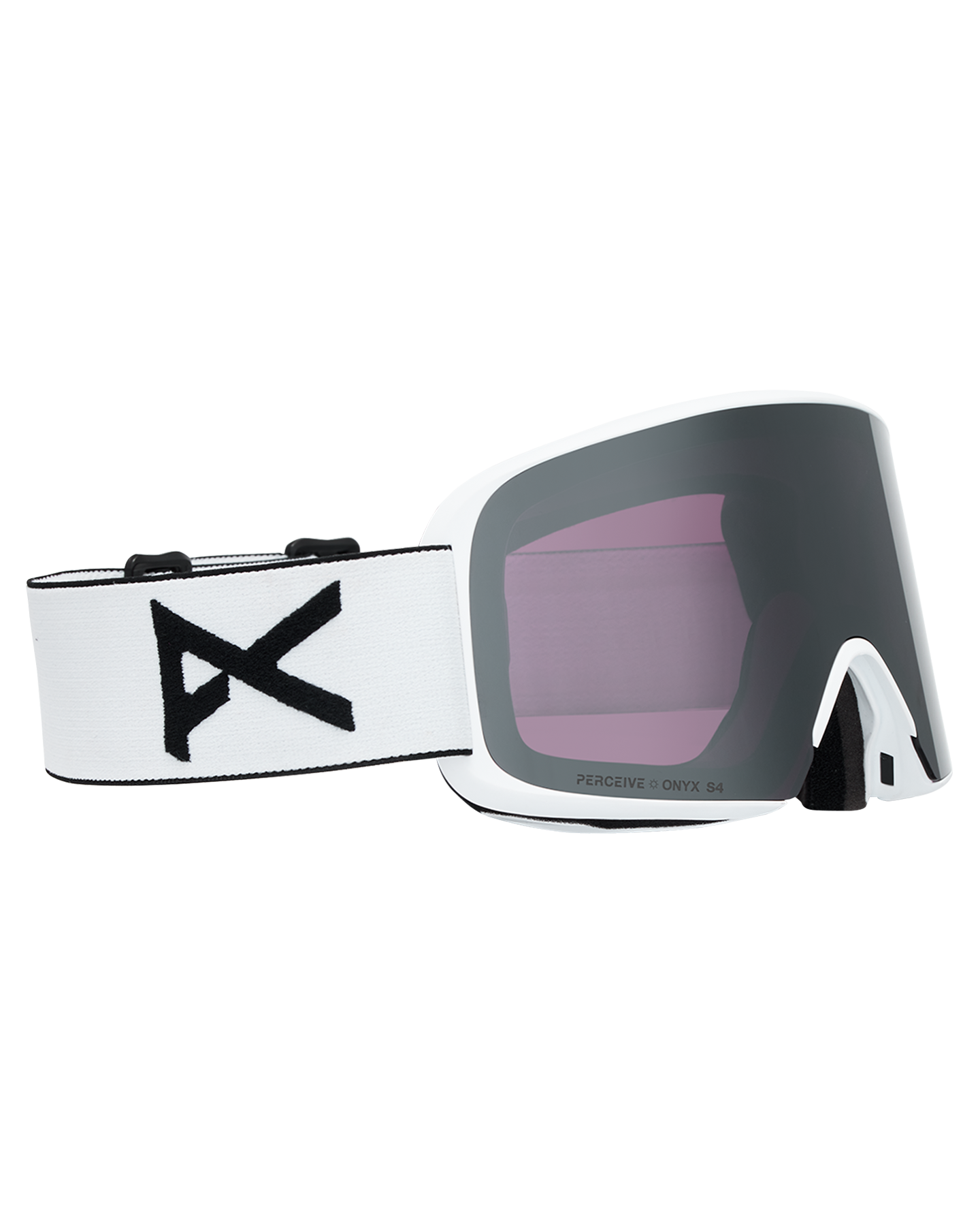 Anon M6S Low Bridge Snow Goggles + Bonus Lens + MFI® Face Mask - White/Perceive Sunny Onyx Unisex Snow Goggles - Trojan Wake Ski Snow