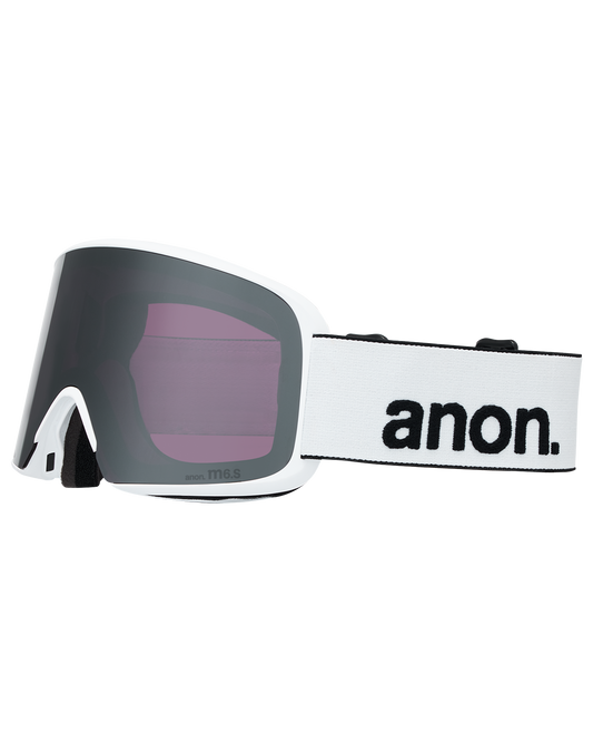 Anon M6S Low Bridge Snow Goggles + Bonus Lens + MFI® Face Mask - White/Perceive Sunny Onyx Unisex Snow Goggles - Trojan Wake Ski Snow