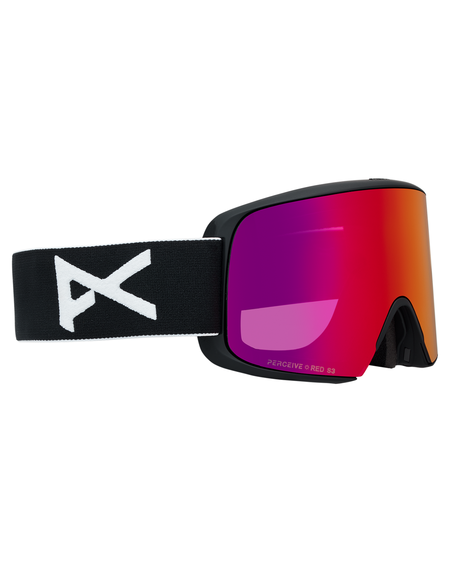 Anon M6S Snow Goggles + Bonus Lens + MFI® Face Mask - Black/Perceive Sunny Red Unisex Snow Goggles - Trojan Wake Ski Snow