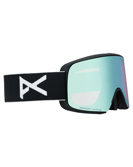 Anon M6S Snow Goggles + Bonus Lens + MFI® Face Mask - Black/Perceive Variable Blue Unisex Snow Goggles - Trojan Wake Ski Snow