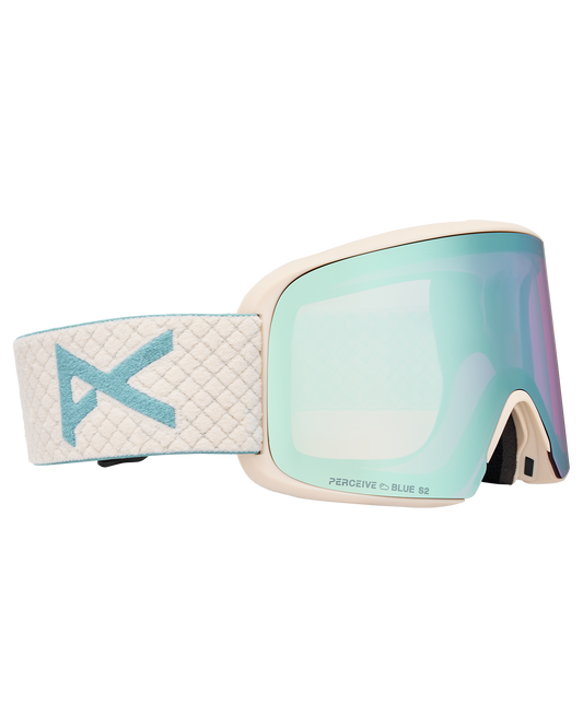 Anon M6S Snow Goggles + Bonus Lens + MFI® Face Mask - Oat/Perceive Variable Blue Unisex Snow Goggles - Trojan Wake Ski Snow