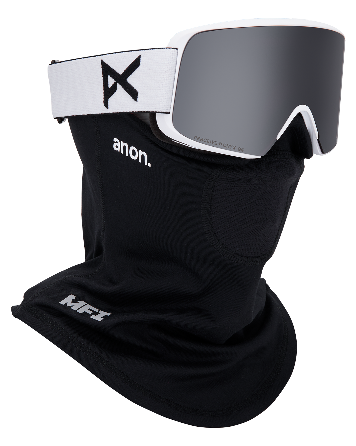 Anon M6S Snow Goggles + Bonus Lens + MFI® Face Mask - White/Perceive Sunny Onyx Unisex Snow Goggles - Trojan Wake Ski Snow