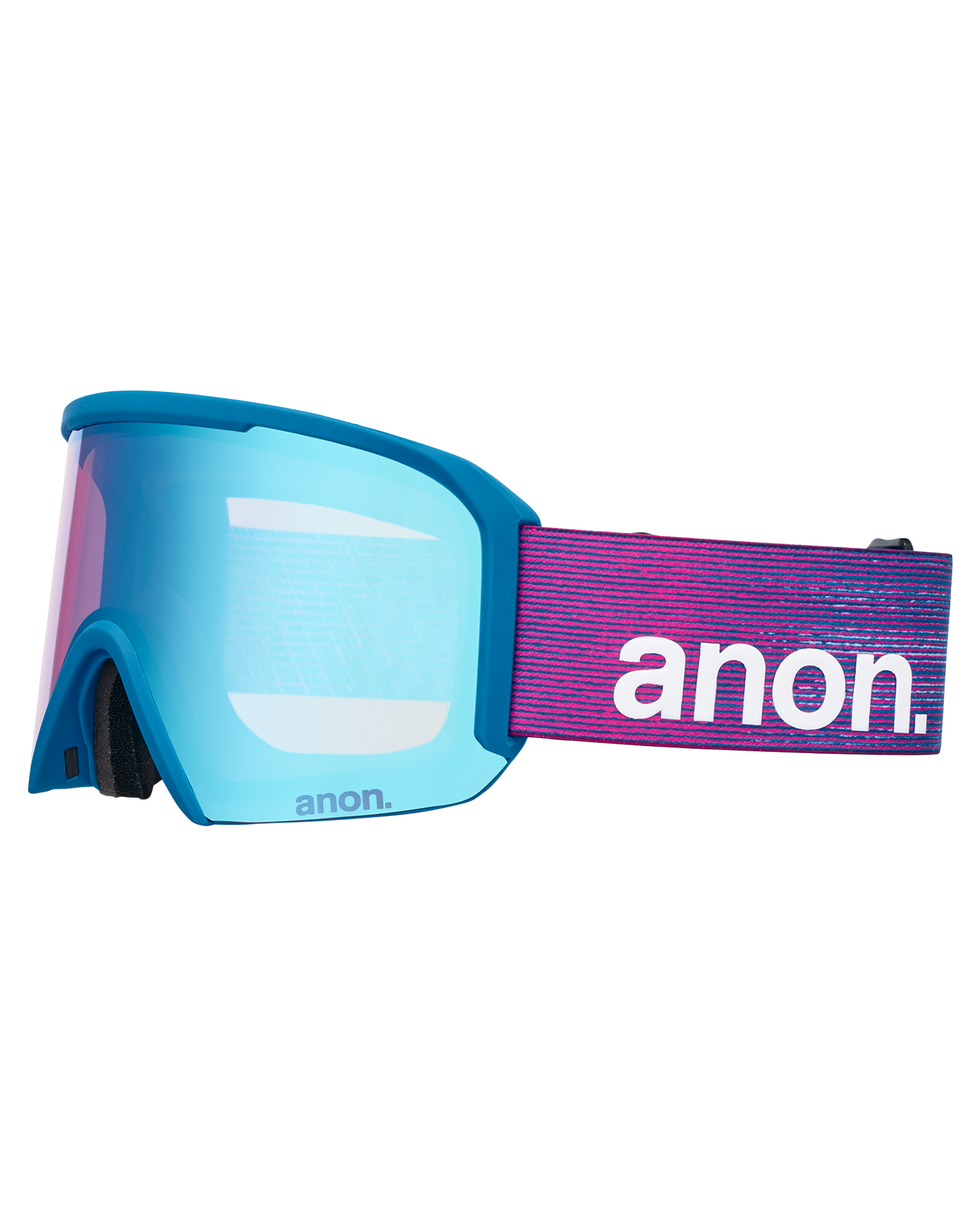Anon Nesa Low Bridge Snow Goggles + Bonus Lens + MFI® Face Mask - Pink Denim/Perceive Variable Blue Unisex Snow Goggles - Trojan Wake Ski Snow
