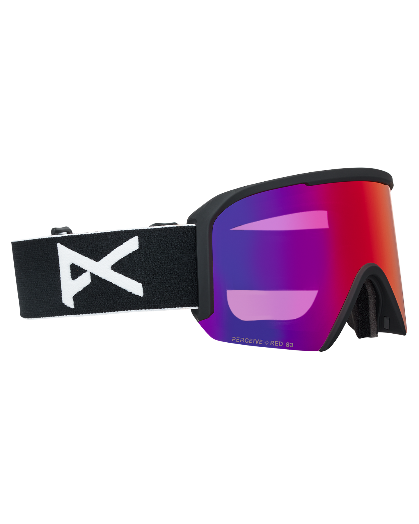 Anon Nesa Snow Goggles + Bonus Lens + MFI® Face Mask - Black/Perceive Sunny Red Unisex Snow Goggles - Trojan Wake Ski Snow