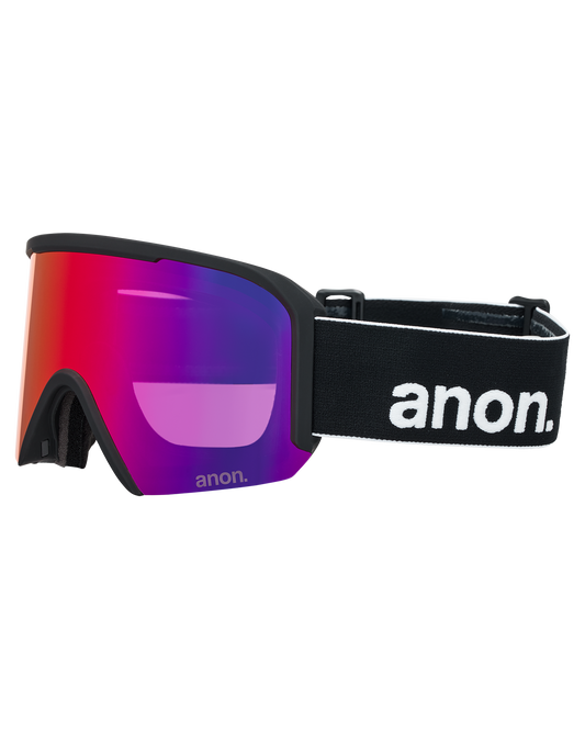 Anon Nesa Snow Goggles + Bonus Lens + MFI® Face Mask - Black/Perceive Sunny Red Unisex Snow Goggles - Trojan Wake Ski Snow