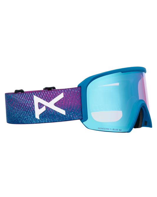 Anon Nesa Snow Goggles + Bonus Lens + MFI® Face Mask - Pink Denim/Perceive Variable Blue Unisex Snow Goggles - Trojan Wake Ski Snow