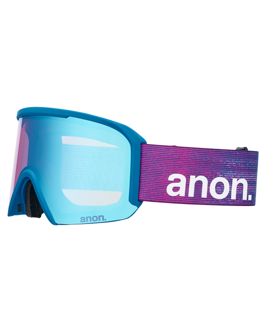 Anon Nesa Snow Goggles + Bonus Lens + MFI® Face Mask - Pink Denim/Perceive Variable Blue Unisex Snow Goggles - Trojan Wake Ski Snow