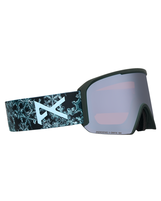 Anon Nesa Snow Goggles + Bonus Lens + MFI® Face Mask - Snow Flurry/Perceive Sunny Onyx Unisex Snow Goggles - Trojan Wake Ski Snow