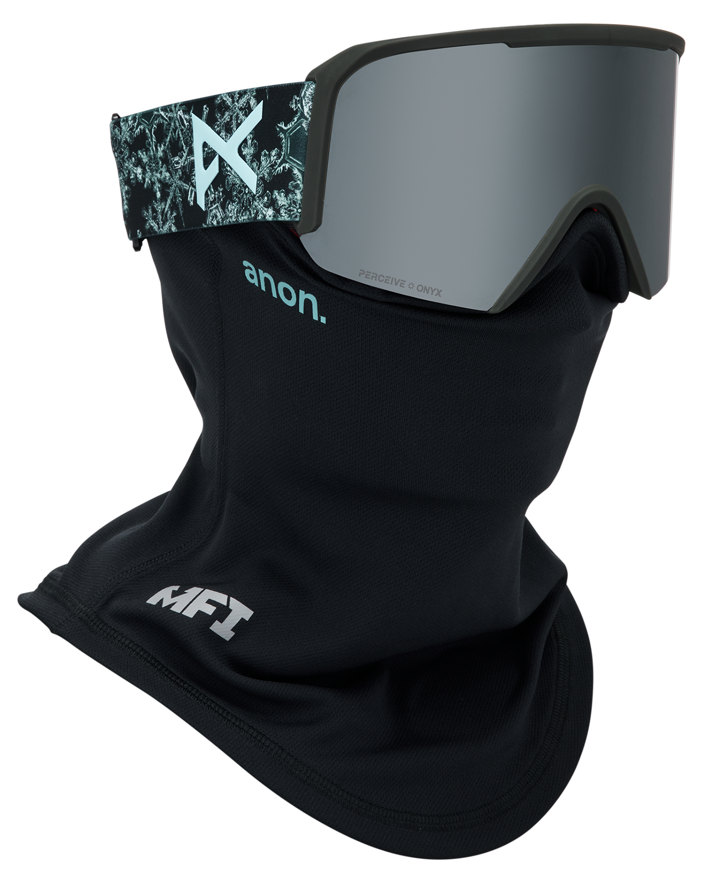 Anon Nesa Snow Goggles + Bonus Lens + MFI® Face Mask - Snow Flurry/Perceive Sunny Onyx Unisex Snow Goggles - Trojan Wake Ski Snow
