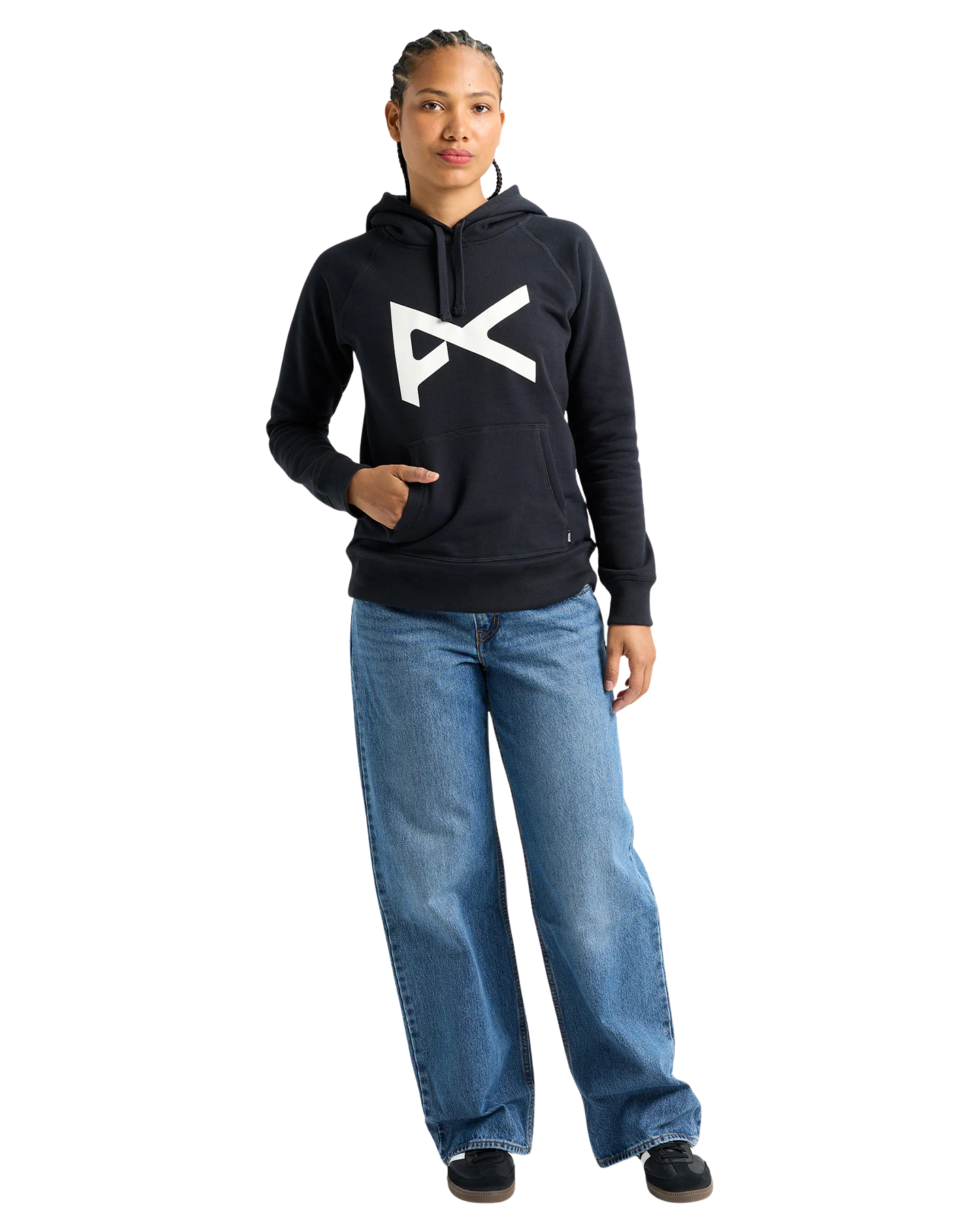 Anon Pullover Hoodie - Black/White Unisex Hoodies - Trojan Wake Ski Snow