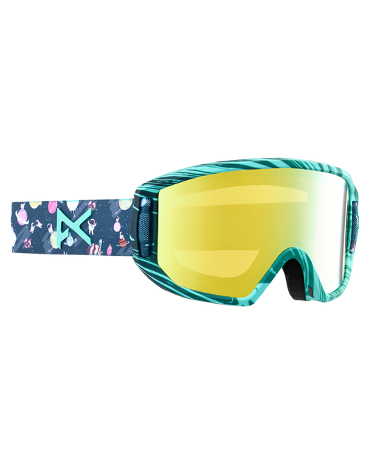 Anon Relapse Jr. Low Bridge Fit Snow Goggles + MFI - Space / Gold Amber Kids' Snow Goggles - Trojan Wake Ski Snow