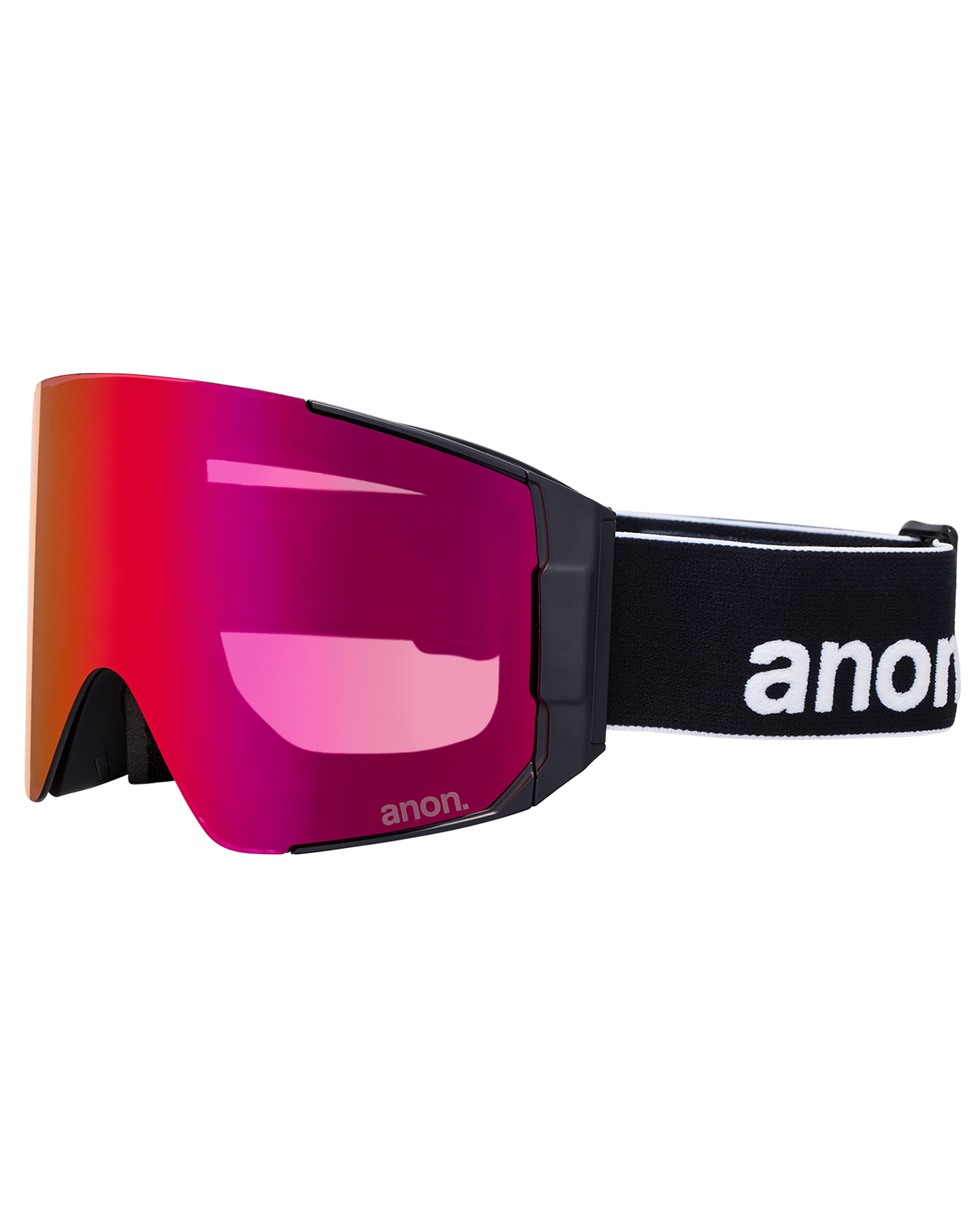 Anon Sync Low Bridge Snow Goggles + Bonus Lens + MFI® Face Mask - Black/Perceive Sunny Red Unisex Snow Goggles - Trojan Wake Ski Snow