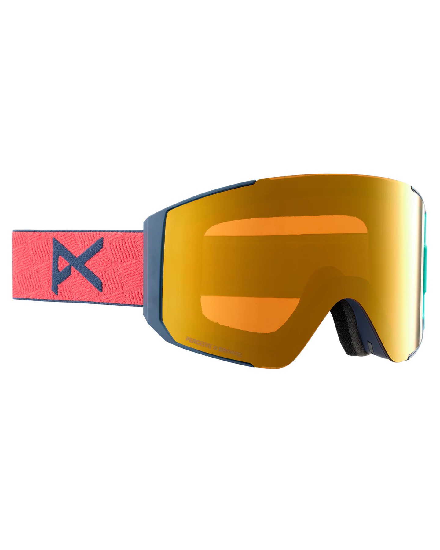 Anon Sync Snow Goggles + Bonus Lens - Coral/Perceive Sunny Bronze Lens Men's Snow Goggles - Trojan Wake Ski Snow