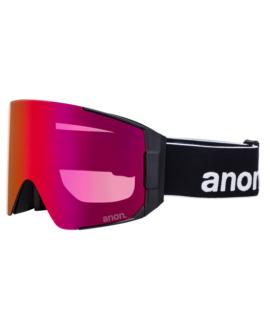 Anon Sync Snow Goggles + Bonus Lens + MFI® Face Mask - Black/Perceive Sunny Red Unisex Snow Goggles - Trojan Wake Ski Snow