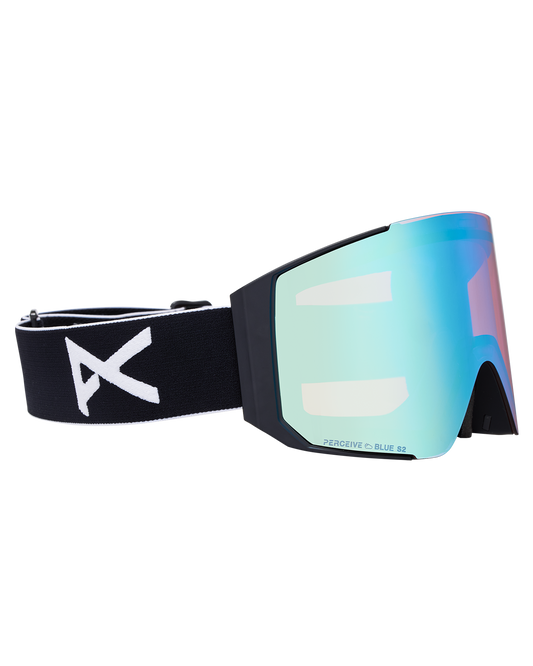 Anon Sync Snow Goggles + Bonus Lens + MFI® Face Mask - Black/Perceive Variable Blue Unisex Snow Goggles - Trojan Wake Ski Snow