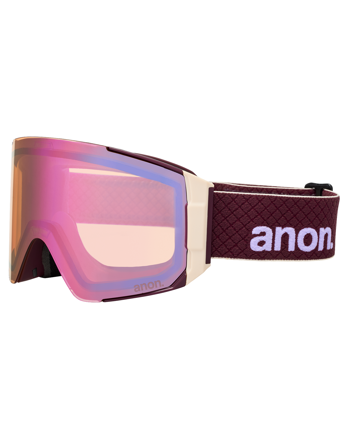 Anon Sync Snow Goggles + Bonus Lens + MFI® Face Mask - Deep Cherry/Perceive Cloudy Pink Unisex Snow Goggles - Trojan Wake Ski Snow