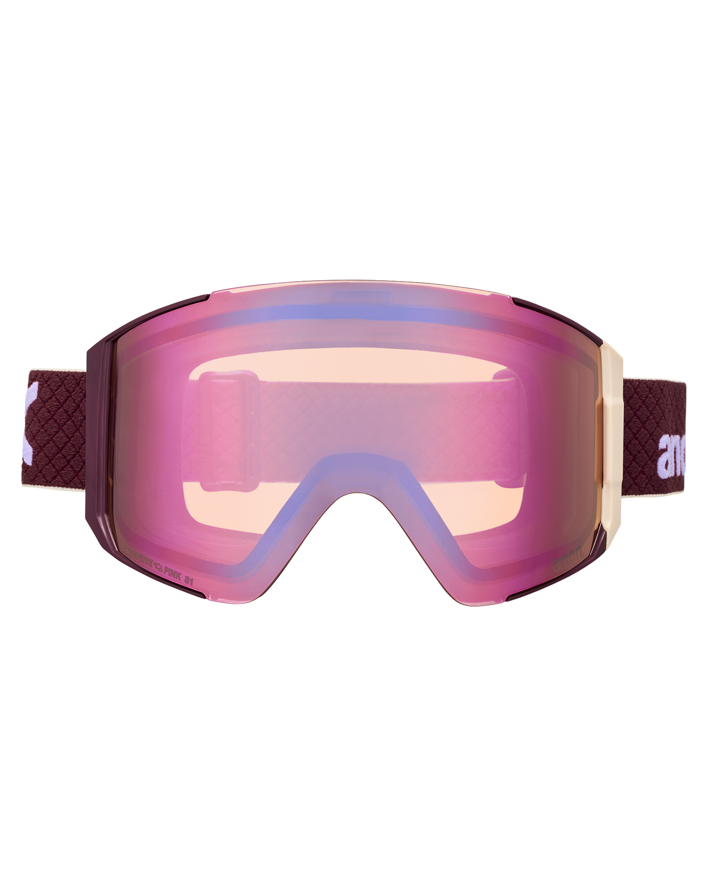 Anon Sync Snow Goggles + Bonus Lens + MFI® Face Mask - Deep Cherry/Perceive Cloudy Pink Unisex Snow Goggles - Trojan Wake Ski Snow
