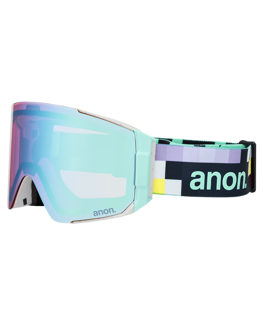 Anon Sync Snow Goggles + Bonus Lens + MFI® Face Mask - Pixel/Perceive Variable Blue Unisex Snow Goggles - Trojan Wake Ski Snow