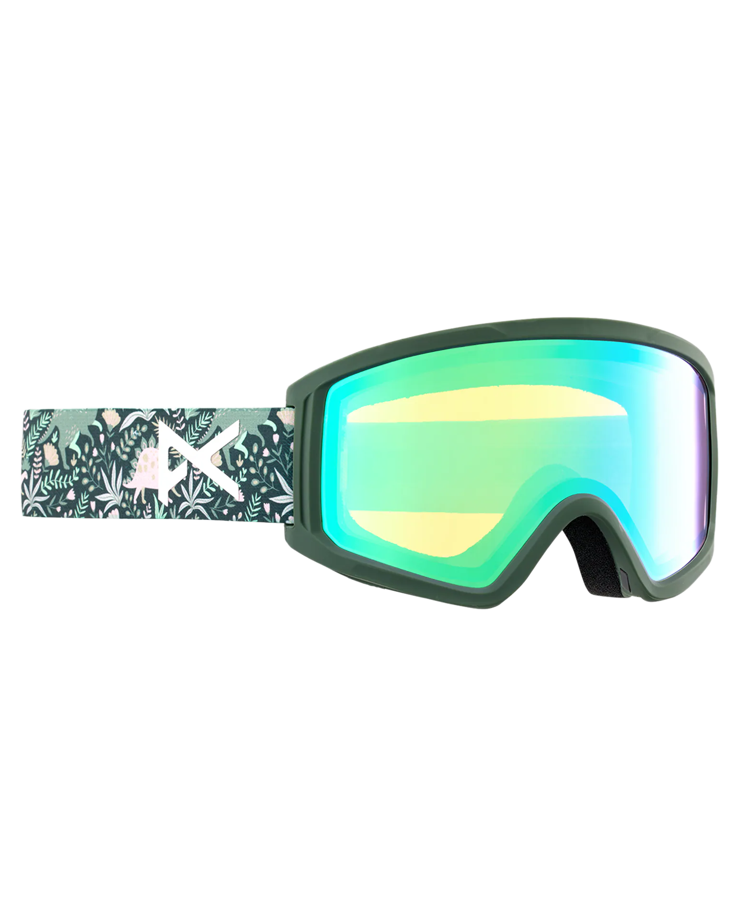 Anon Kids' Tracker 2.0 Snow Goggles - Dinos/Green Amber Lens Snow Goggles - Kids - Trojan Wake Ski Snow