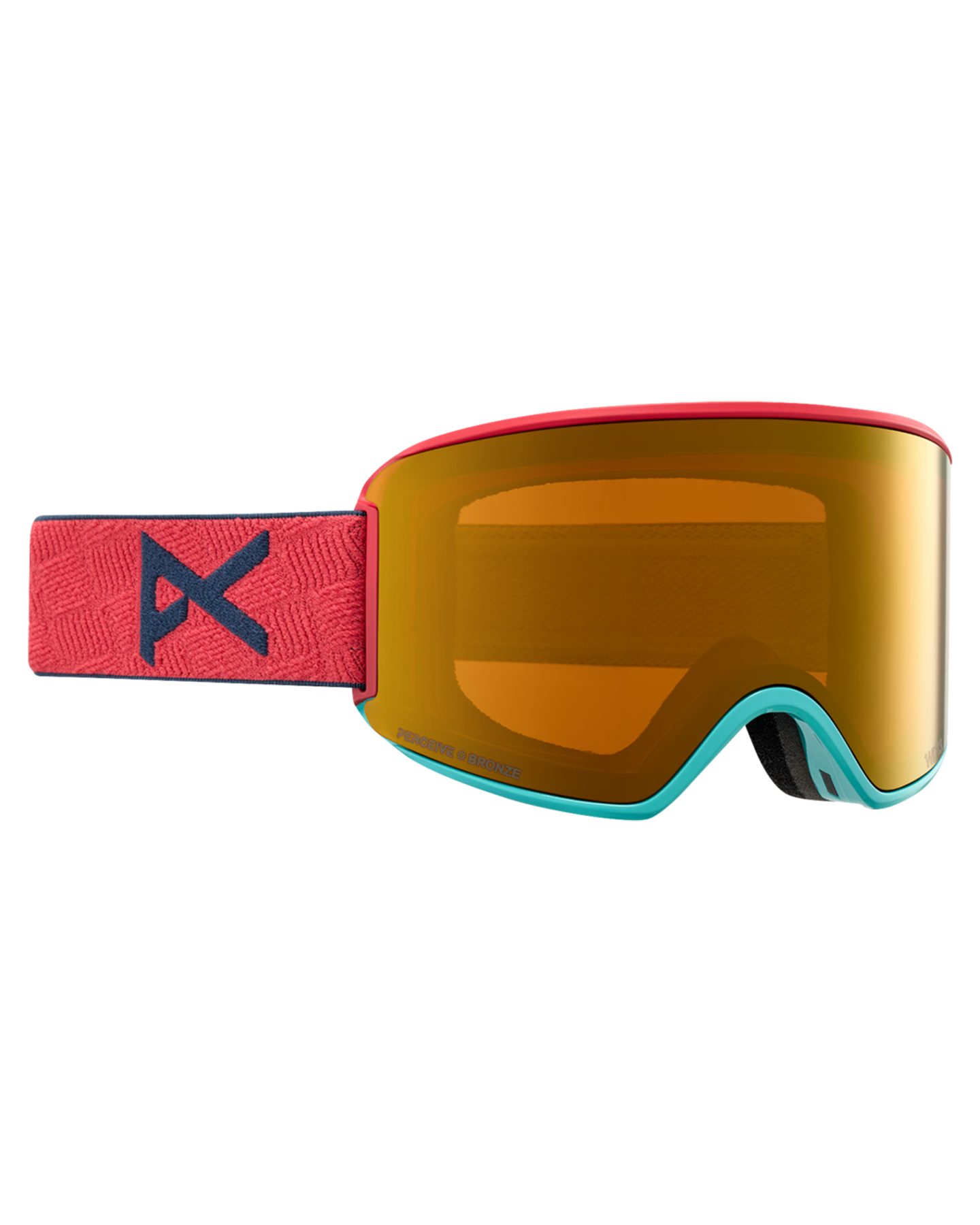 Anon WM3 Low Bridge Fit Snow Goggles + Bonus Lens + MFI - Coral / Perceive Sunny Bronze Women's Snow Goggles - Trojan Wake Ski Snow