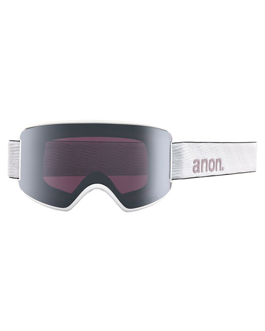 Anon WM3 Low Bridge Fit Snow Goggles + Bonus Lens + MFI - White / Perceive Variable Violet Women's Snow Goggles - Trojan Wake Ski Snow