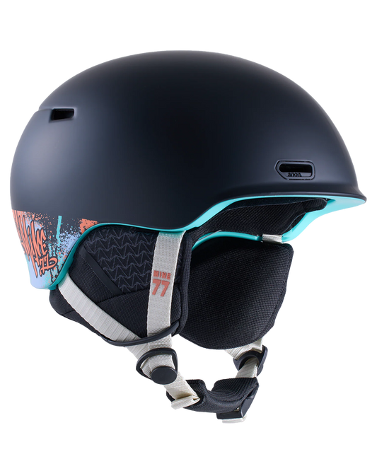 Anon X Mine77 Oslo Wavecel® Snow Helmet - True Black / Robin's Egg - 2024 Men's Snow Helmets - Trojan Wake Ski Snow