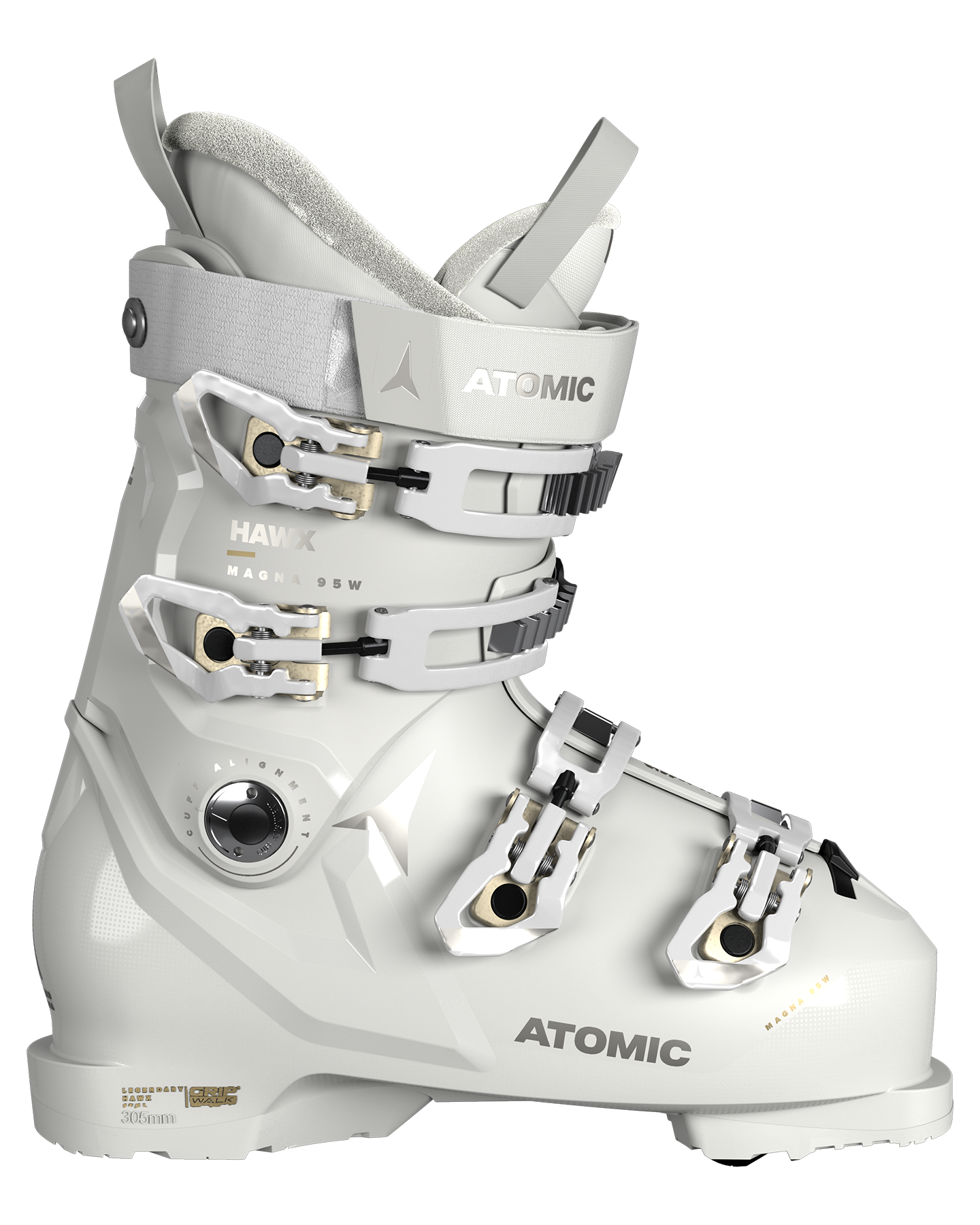 Atomic Hawx Magna 95 Gripwalk Women's Ski Boots - White - 2024 Snow Ski Boots - Trojan Wake Ski Snow
