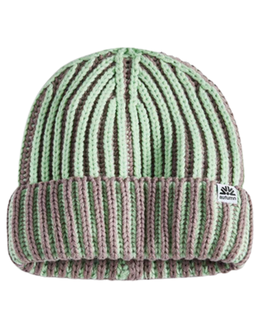 Autumn Chunky LT Beanie - Purple Quite Green Unisex Beanies - Trojan Wake Ski Snow