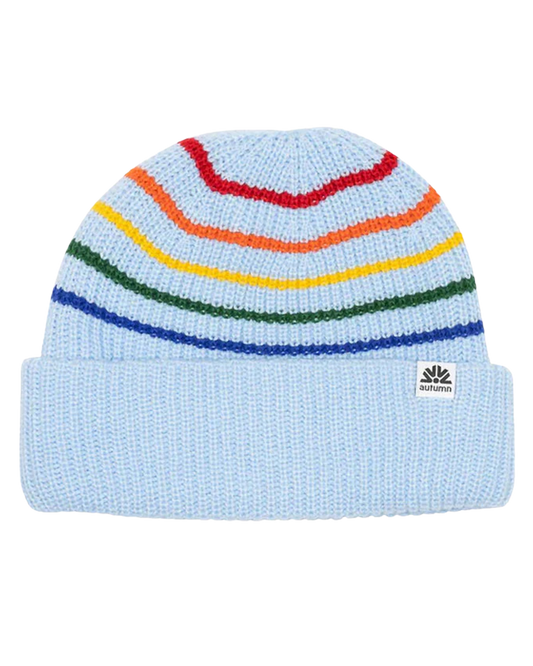 Autumn Retro Beanie - Light Blue Unisex Beanies - Trojan Wake Ski Snow