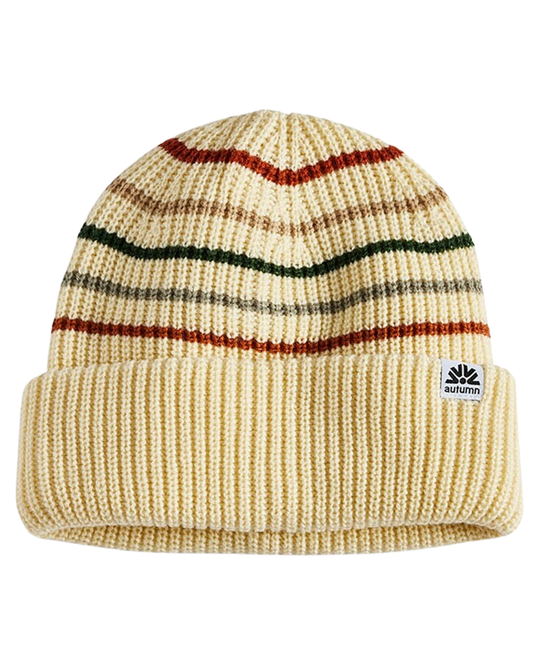 Autumn Retro Beanie - Natural Unisex Beanies - Trojan Wake Ski Snow