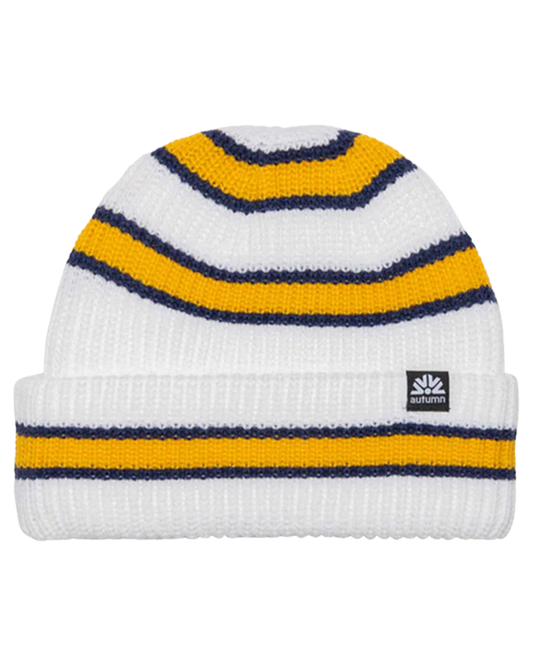 Autumn Slacker Beanie - White Unisex Beanies - Trojan Wake Ski Snow