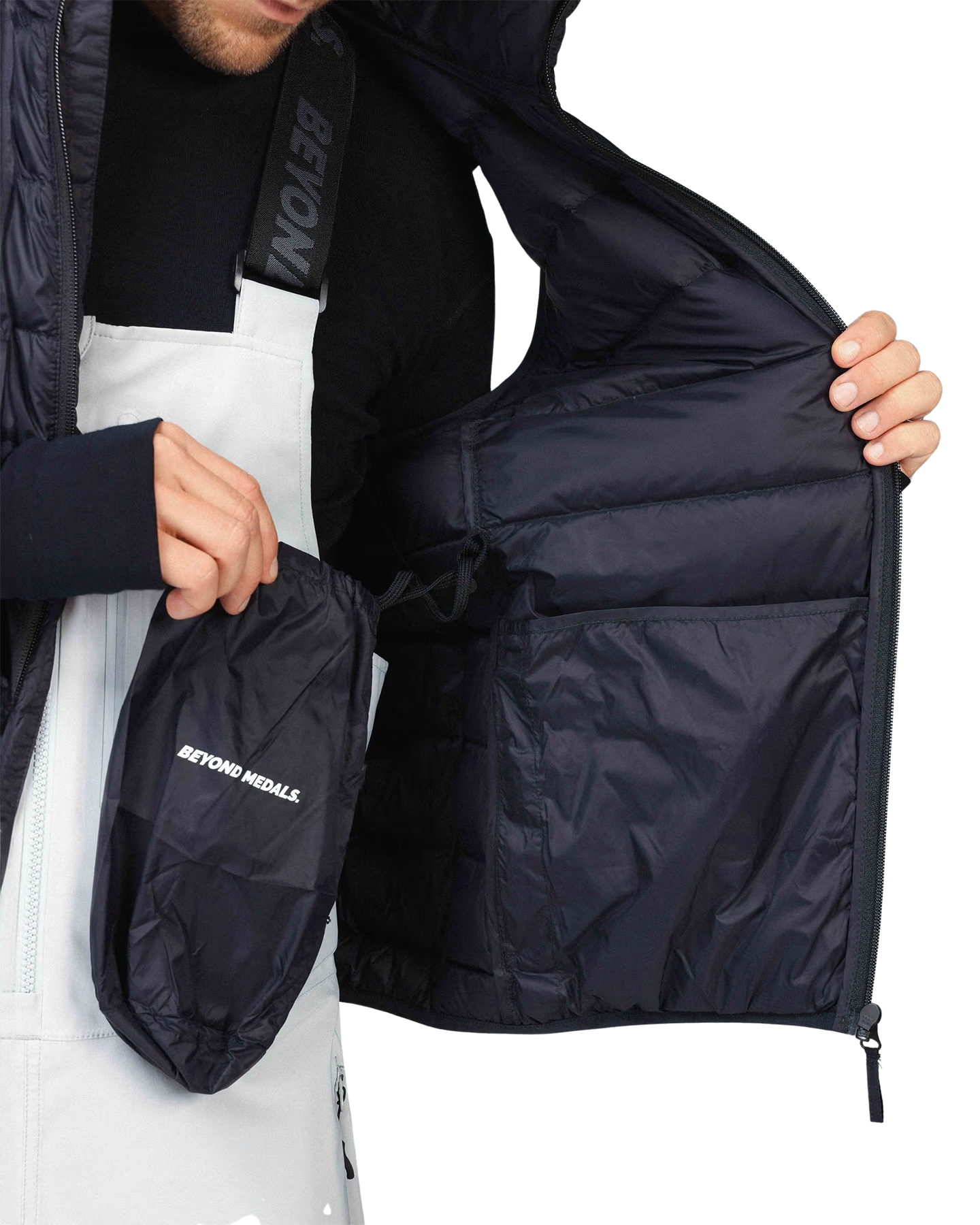 Beyond Medals Packable Down Vest Unisex Snow Jackets - Trojan Wake Ski Snow