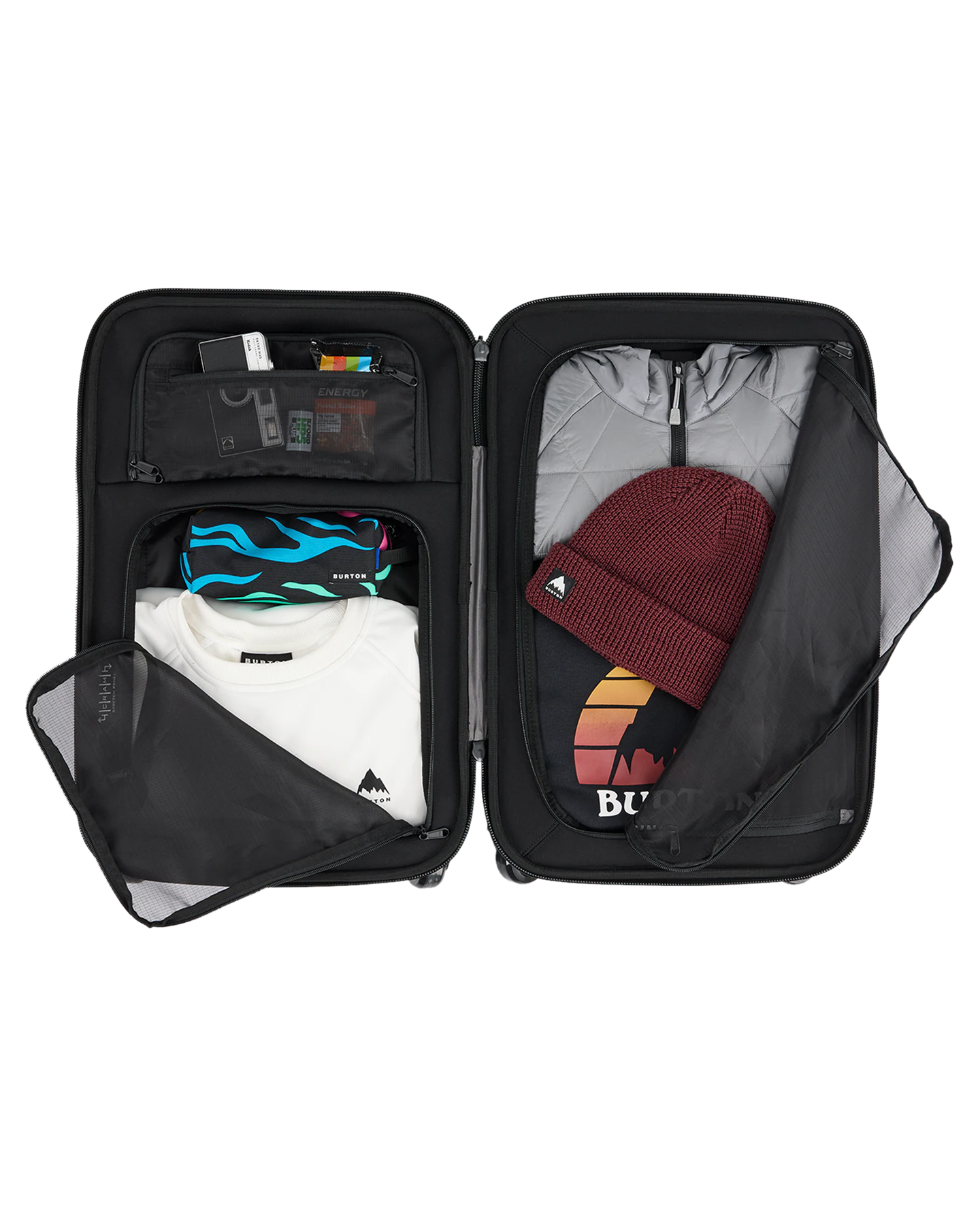 Burton 4 Wheel Flight Deck 38L Travel Bag - True Black Luggage Bags - Trojan Wake Ski Snow