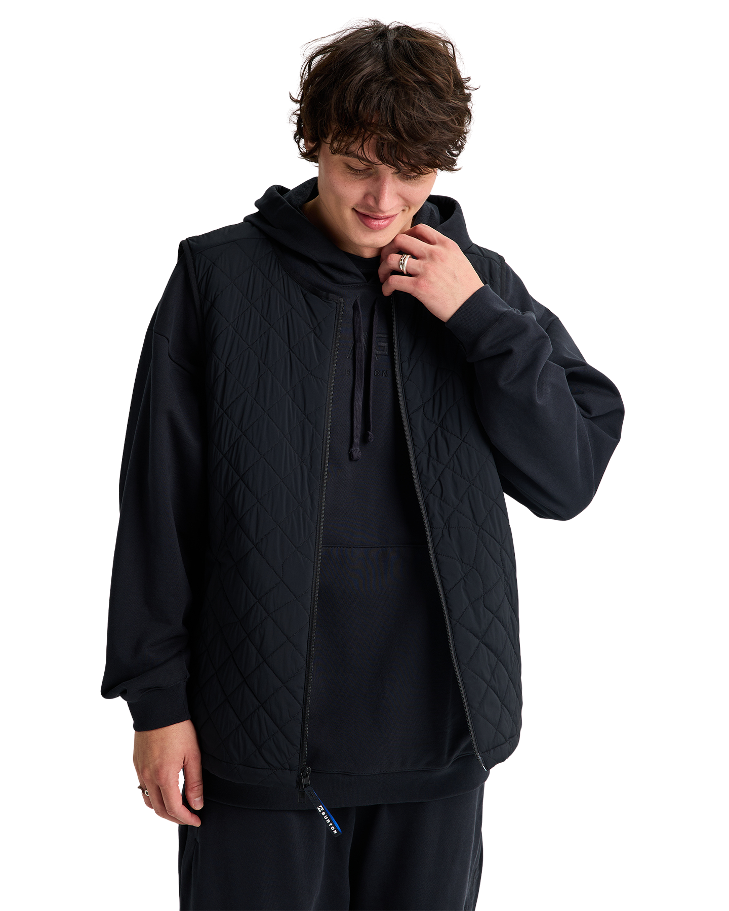 Burton x Analog Pinball Insulated Vest - True Black Unisex Jackets - Trojan Wake Ski Snow