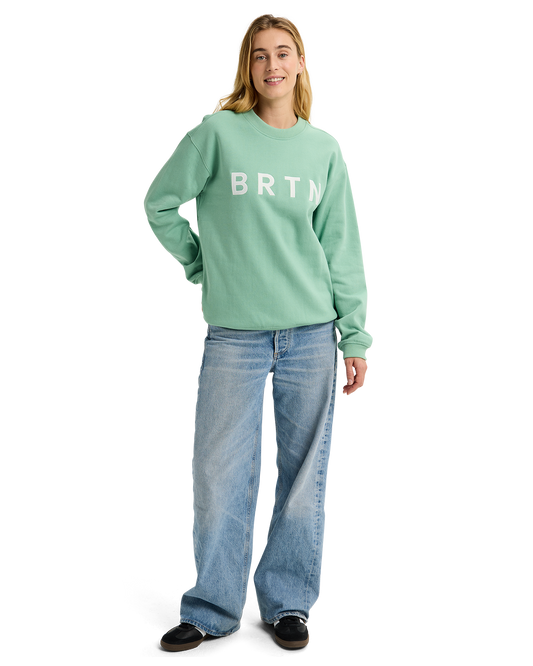 Burton BRTN Crewneck Sweatshirt - Soft Sage Unisex Crewnecks - Trojan Wake Ski Snow