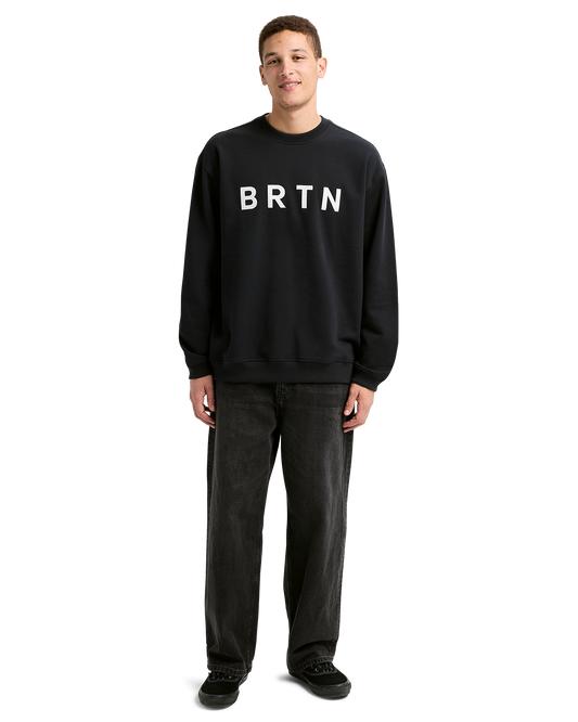 Burton BRTN Crewneck Sweatshirt - True Black Unisex Crewnecks - Trojan Wake Ski Snow