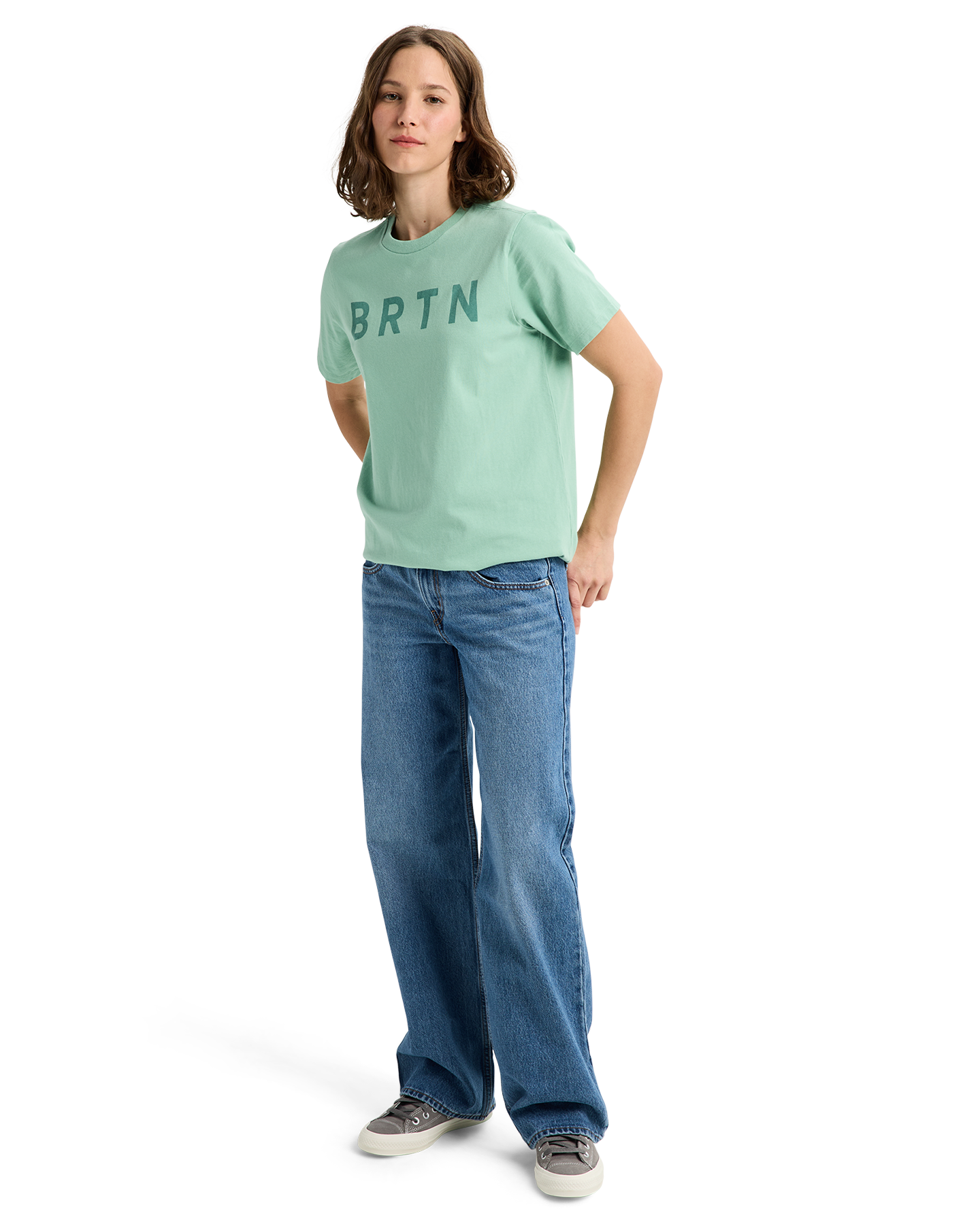 Burton BRTN Short Sleeve T-Shirt - Soft Sage Unisex S/S Tees - Trojan Wake Ski Snow