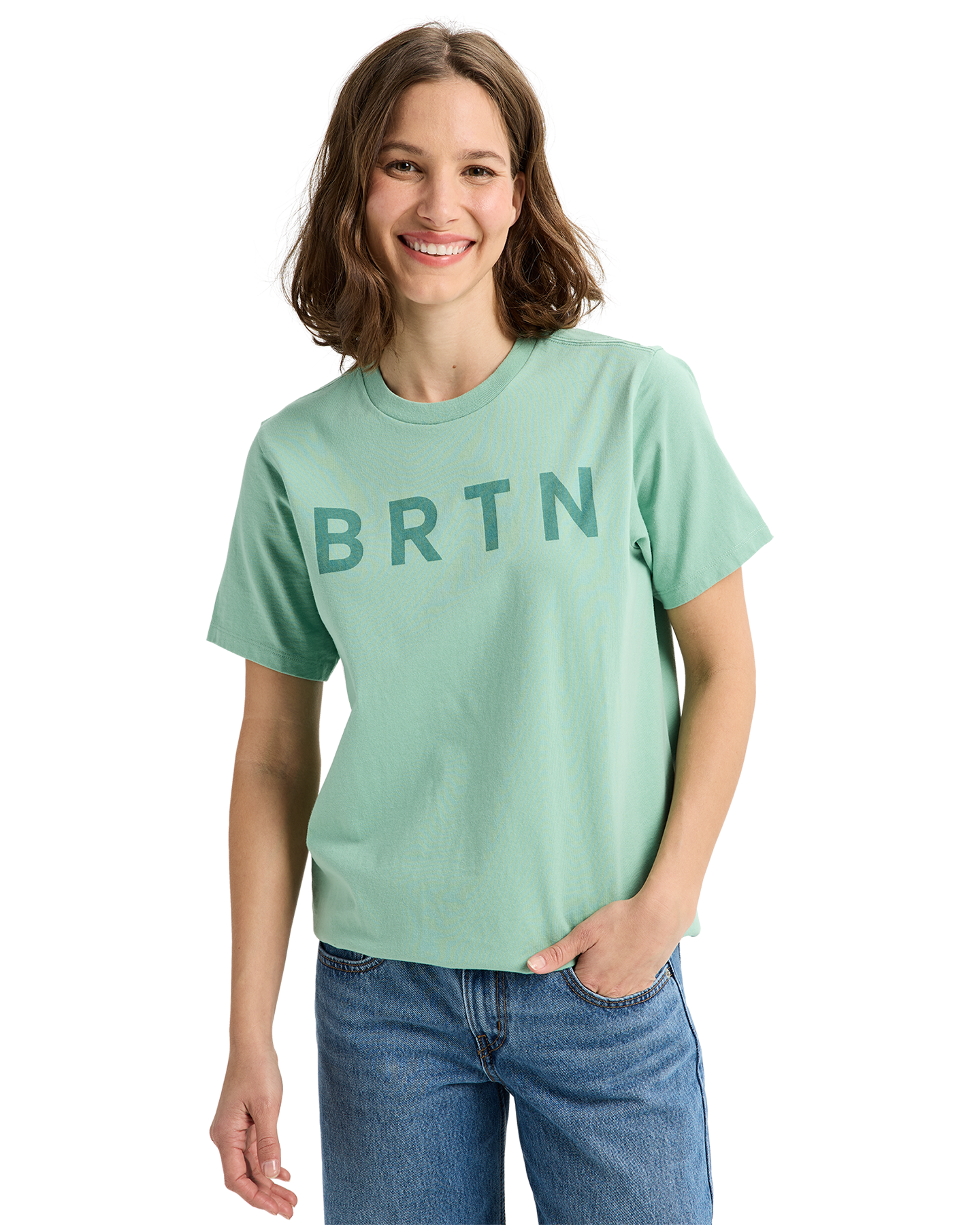 Burton BRTN Short Sleeve T-Shirt - Soft Sage Unisex S/S Tees - Trojan Wake Ski Snow
