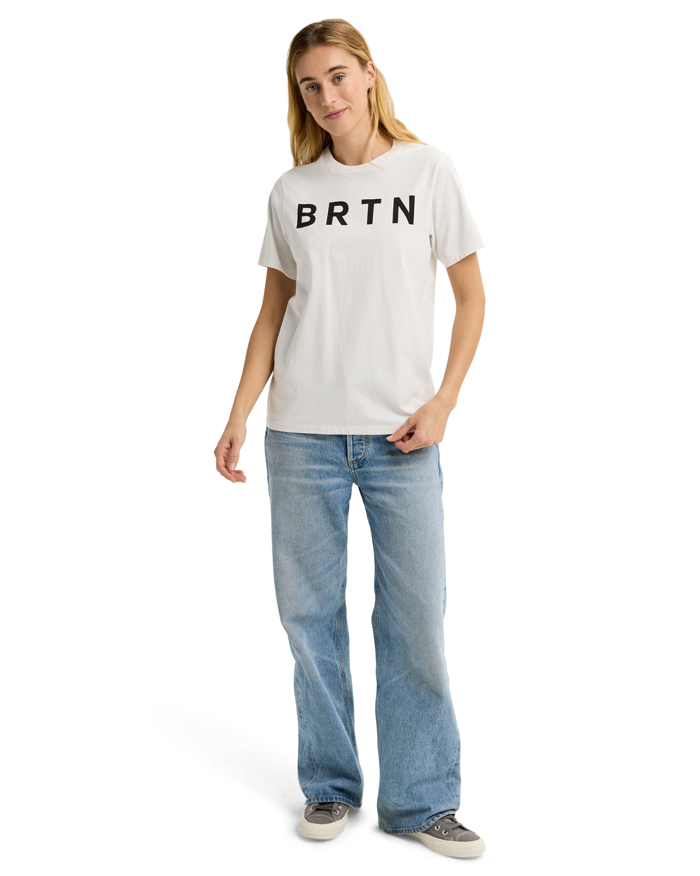 Burton BRTN Short Sleeve T-Shirt - Stout White Unisex S/S Tees - Trojan Wake Ski Snow