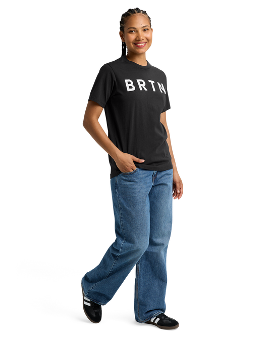 Burton BRTN Short Sleeve T-Shirt - True Black Unisex S/S Tees - Trojan Wake Ski Snow