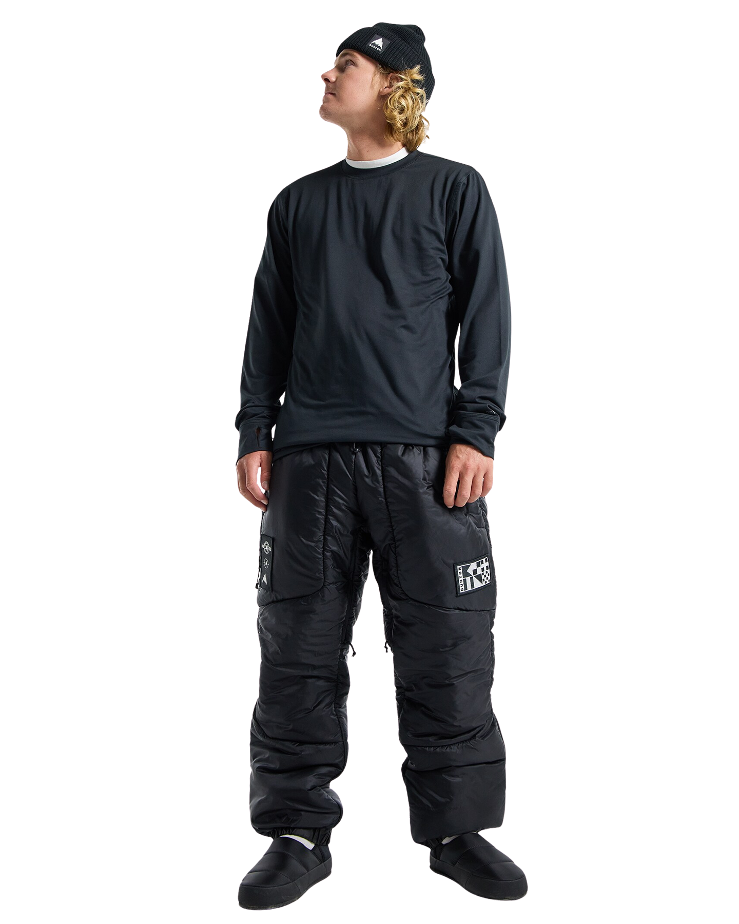 Burton Daybeacon Expedition Puffy Snow Pants - True Black Unisex Snow Pants - Trojan Wake Ski Snow