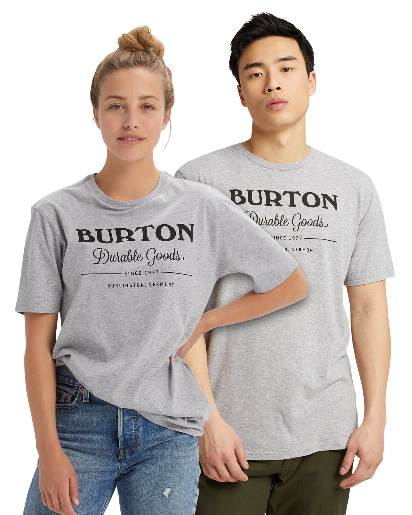 Burton Durable Goods Short Sleeve T-Shirt - Gray Heather (M) Unisex S/S Tees - Trojan Wake Ski Snow