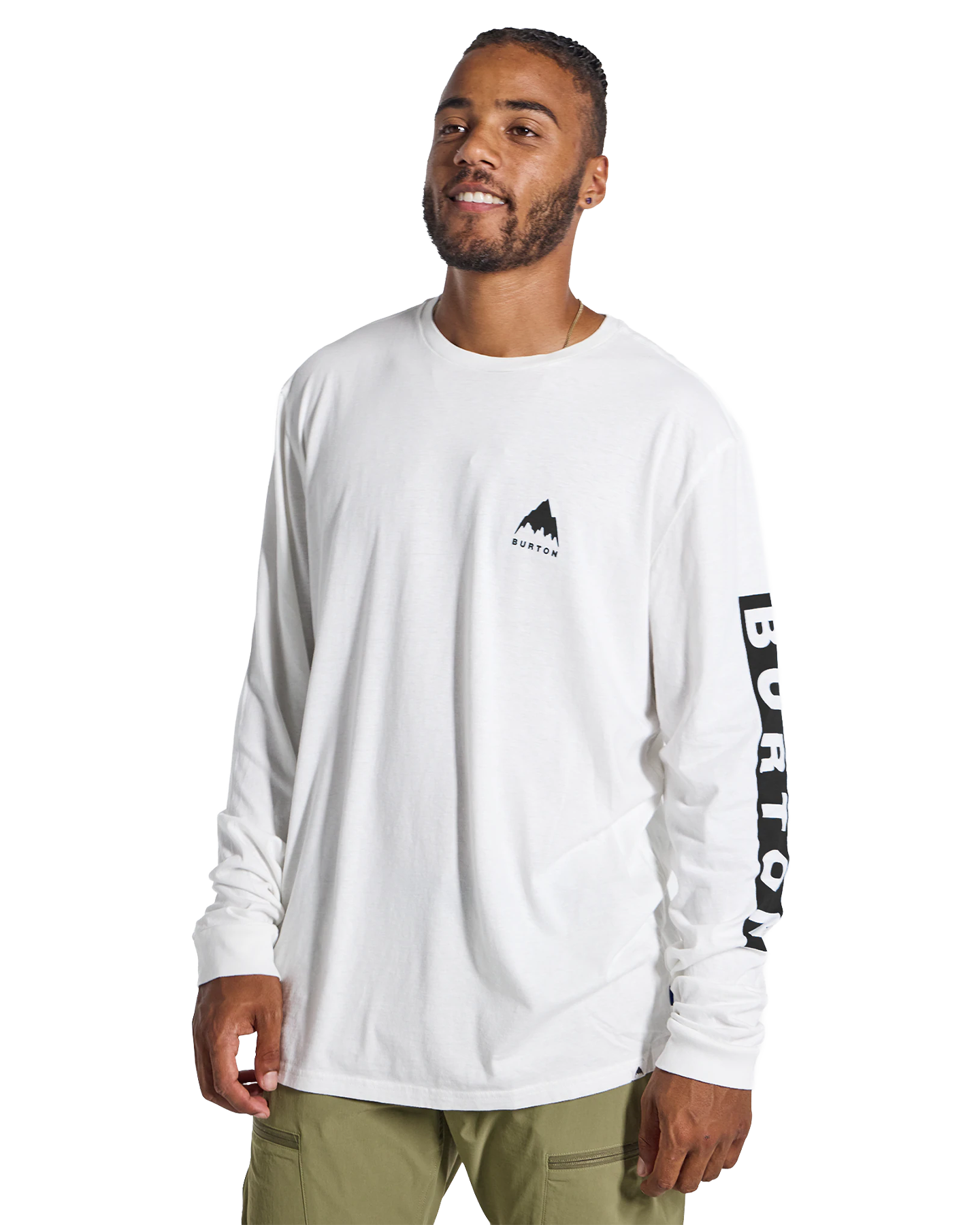 Burton Elite Long Sleeve T-Shirt - Stout White Unisex L/S Tees - Trojan Wake Ski Snow