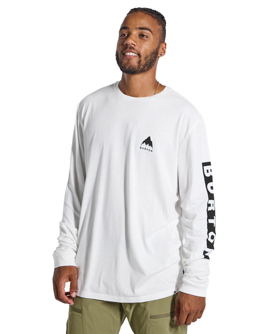 Burton Elite Long Sleeve T-Shirt - Stout White Unisex L/S Tees - Trojan Wake Ski Snow