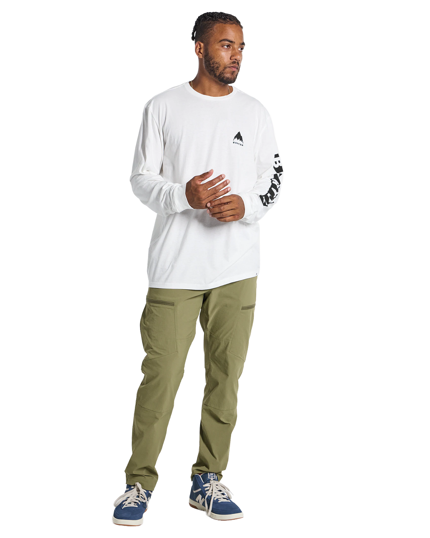 Burton Elite Long Sleeve T-Shirt - Stout White Unisex L/S Tees - Trojan Wake Ski Snow