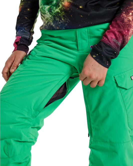 Burton Kids' Exile 2L Cargo Snow Pants - Galaxy Green Kids' Snow Pants - Trojan Wake Ski Snow
